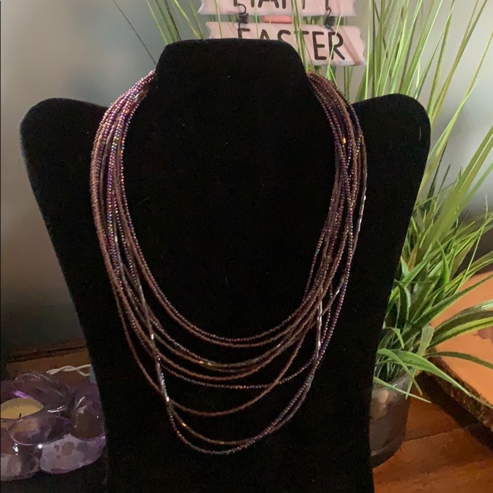 💜 GORGEOUS PURPLE BEADED NECKLACE 💜